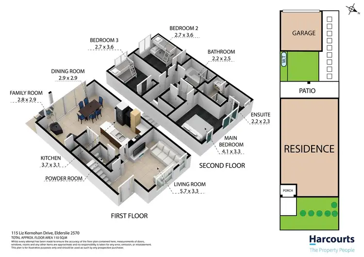 Floorplan of Homely house listing, 115 Liz Kernohan Drive, Elderslie NSW 2570