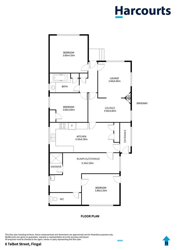 Floorplan of Homely house listing, 6 Talbot Street, Fingal TAS 7214