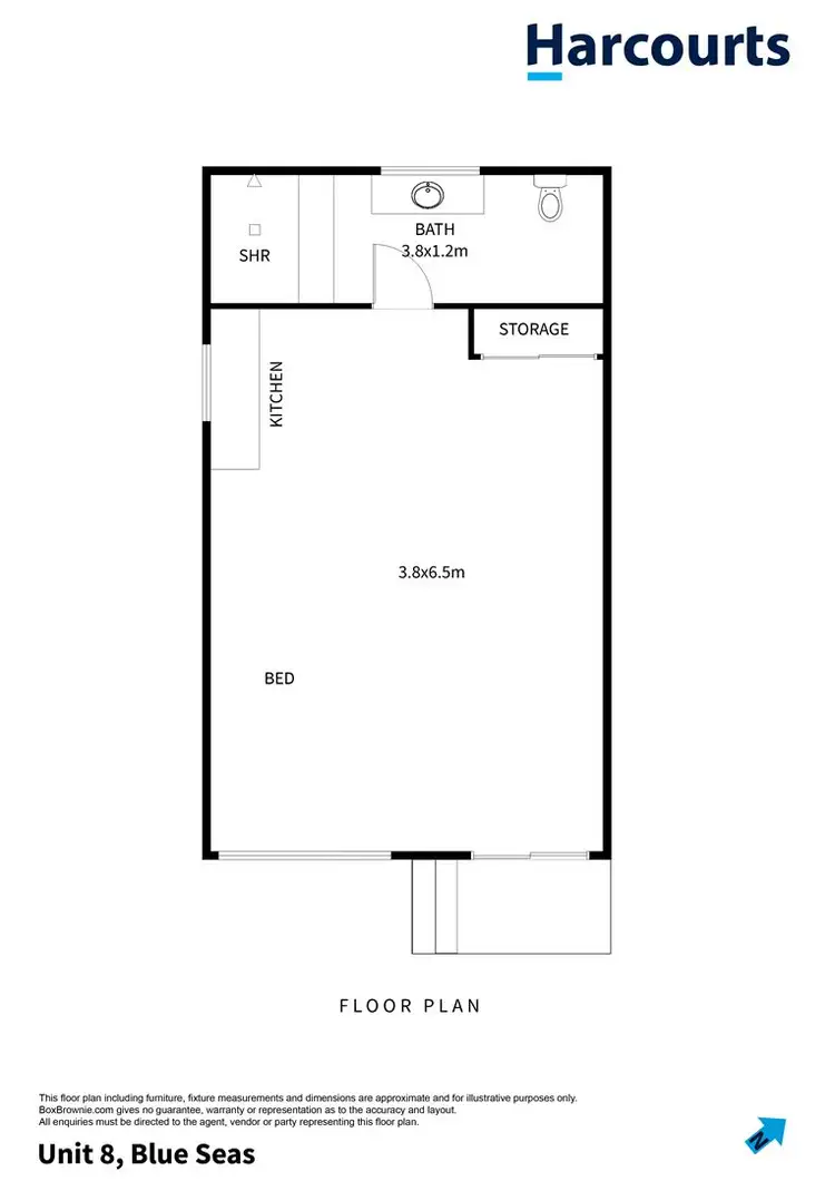 Floorplan of Homely unit listing, 8/6 Wattle Drive, Scamander TAS 7215