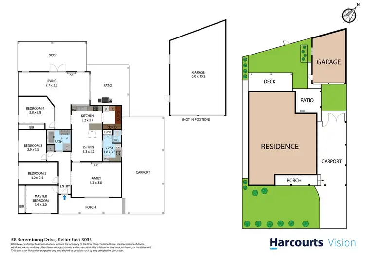 Floorplan of Homely house listing, 58 Berembong Drive, Keilor East VIC 3033