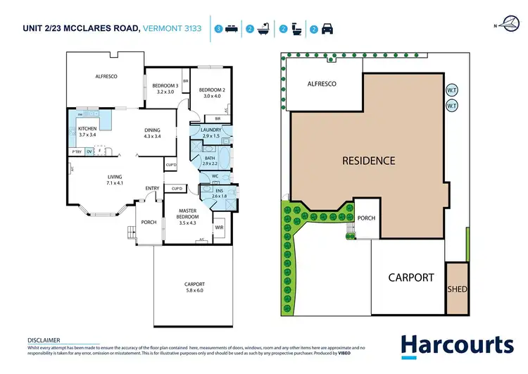 Floorplan of Homely unit listing, 2/23 McClares Road, Vermont VIC 3133