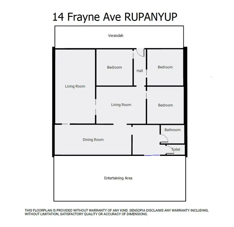 Floorplan of Homely house listing, 14 Frayne Avenue, Rupanyup VIC 3388