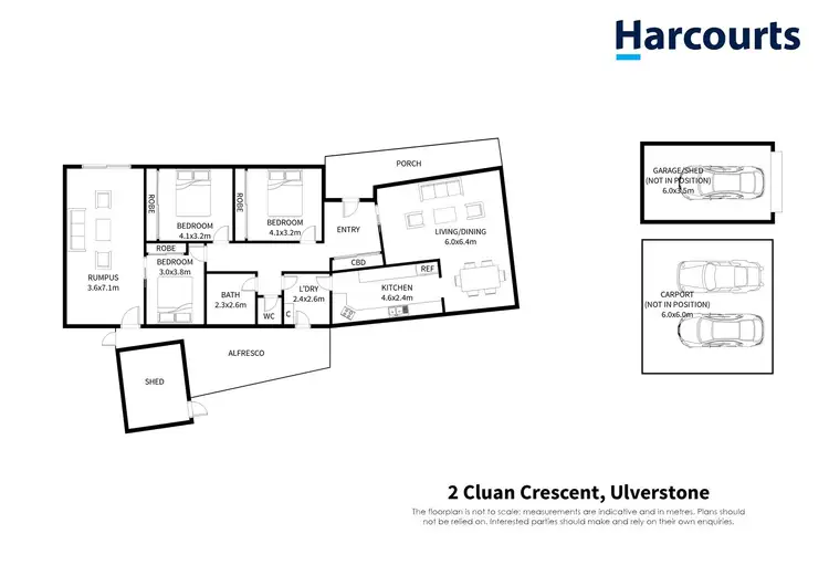 Floorplan of Homely house listing, 2 Cluan Crescent, Ulverstone TAS 7315