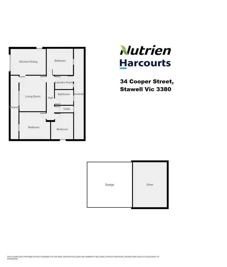 Floorplan of Homely house listing, 34 Cooper Street, Stawell VIC 3380