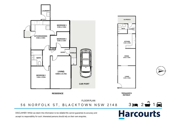 Floorplan of Homely house listing, 56 Norfolk Street, Blacktown NSW 2148