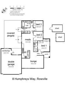 Floorplan of Homely house listing, 8 Humphreys Way, Rowville VIC 3178