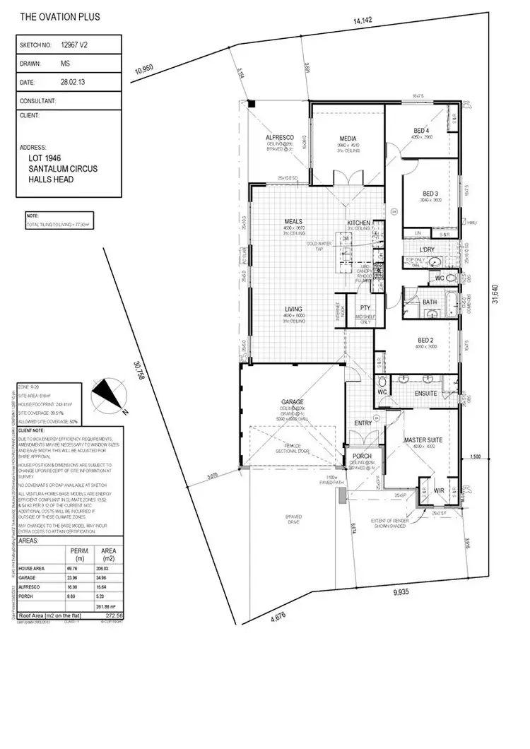 Floorplan of Homely house listing, 54 Santalum Circus, Halls Head WA 6210