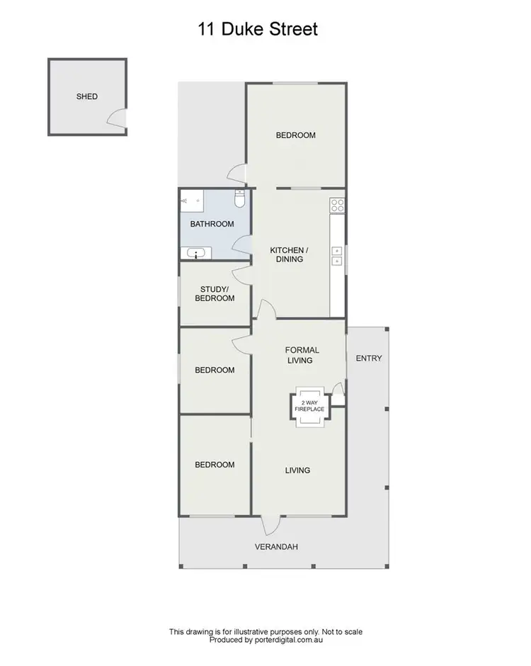 Floorplan of Homely house listing, 11 Duke Street, Yea VIC 3717