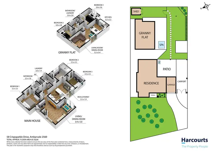 Floorplan of Homely house listing, 58 Crispsparkle Drive, Ambarvale NSW 2560