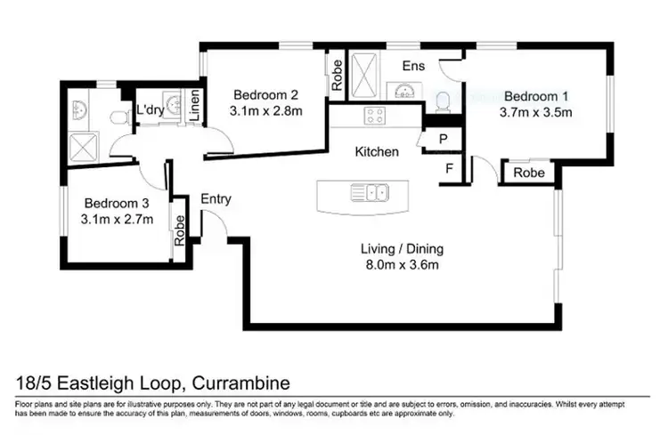 Floorplan of Homely apartment listing, 18/5 Eastleigh Loop, Currambine WA 6028