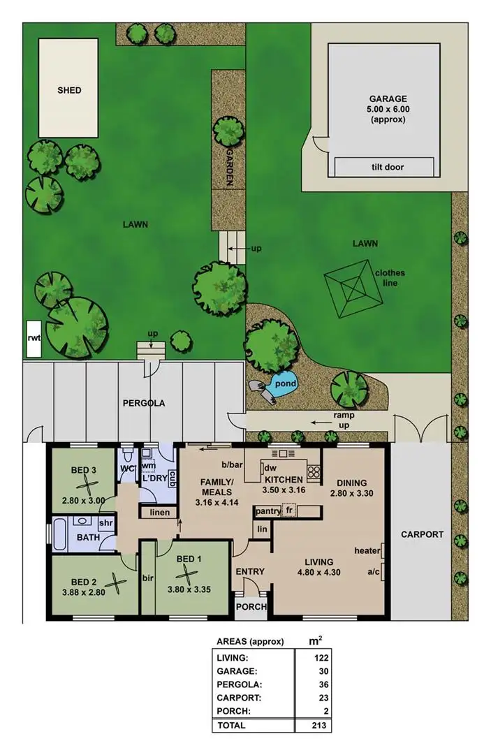 Floorplan of Homely house listing, 18 Narina Way, Aberfoyle Park SA 5159