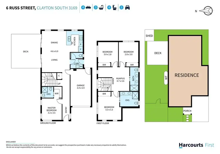 Floorplan of Homely house listing, 6 Russ Street, Clayton South VIC 3169