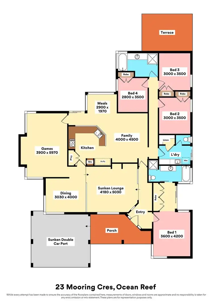 Floorplan of Homely house listing, 23 Mooring Crescent, Ocean Reef WA 6027
