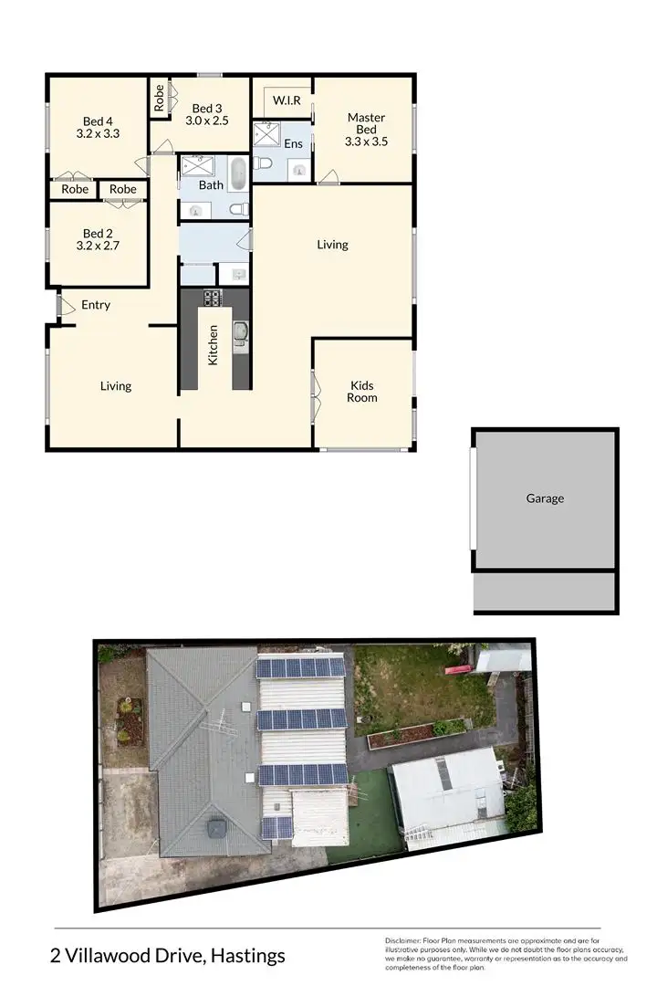 Floorplan of Homely house listing, 2 Villawood Drive, Hastings VIC 3915