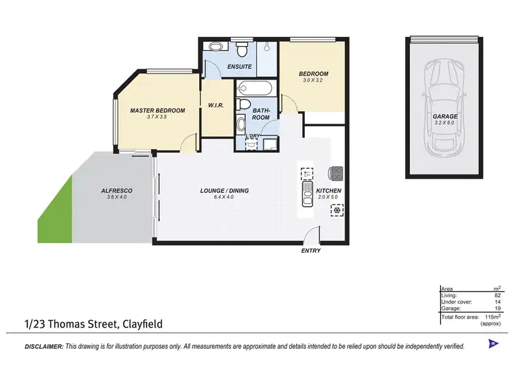 Floorplan of Homely unit listing, 1/23 Thomas Street, Clayfield QLD 4011