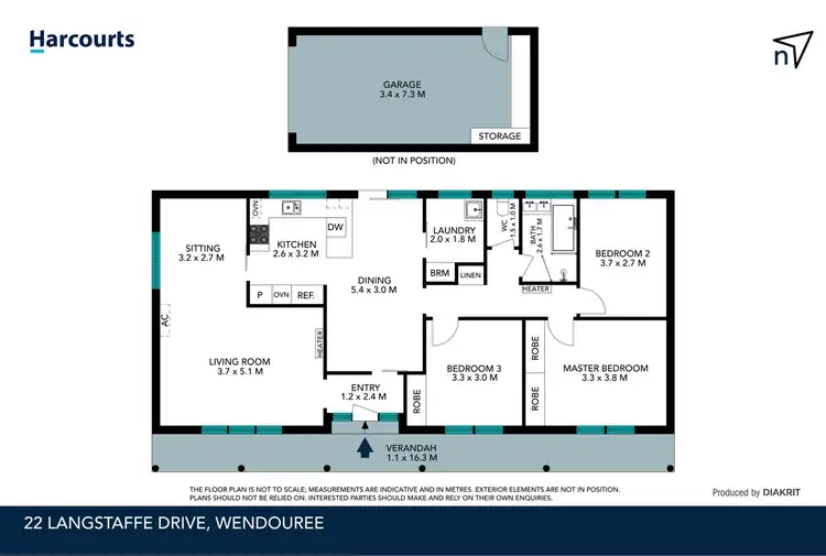 Floorplan of Homely house listing, 22 Langstaffe Drive, Wendouree VIC 3355