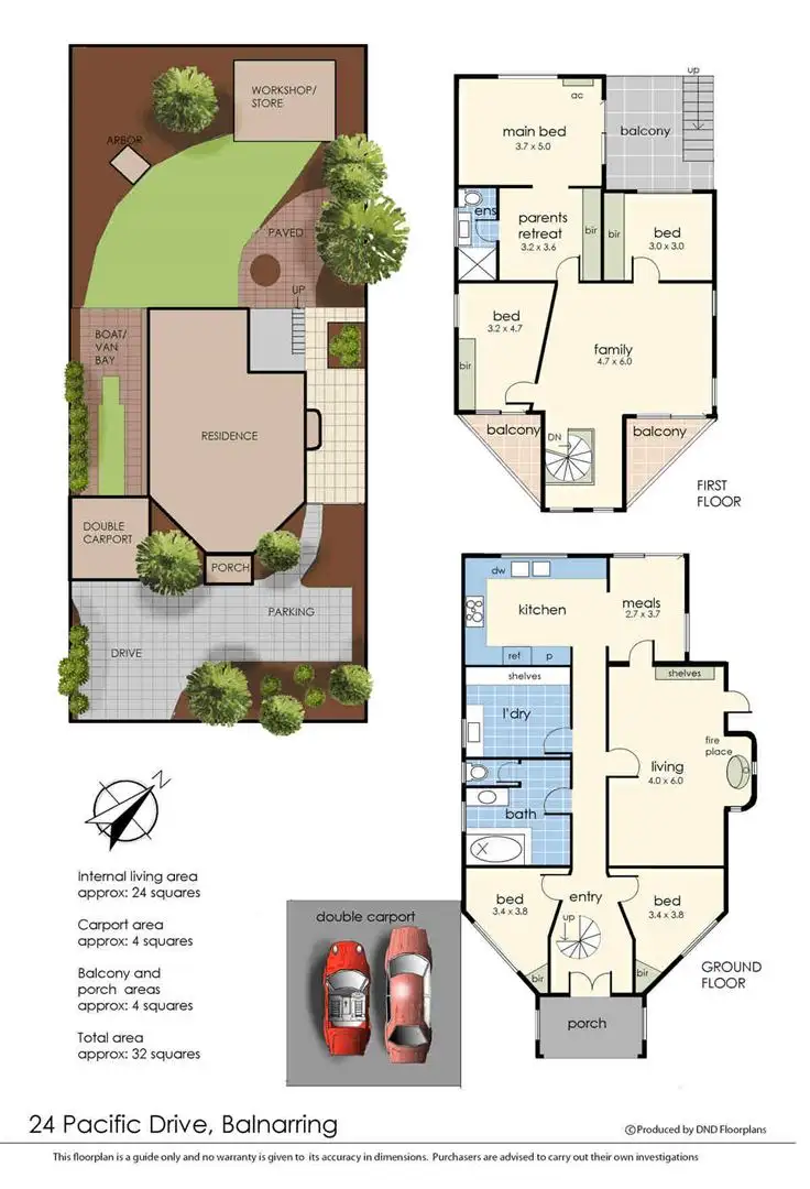 Floorplan of Homely house listing, 24 Pacific Drive, Balnarring VIC 3926