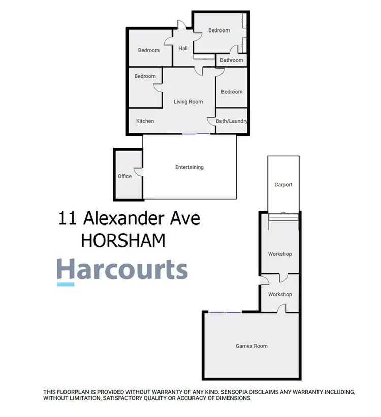 Floorplan of Homely house listing, 11 Alexander Avenue, Horsham VIC 3400