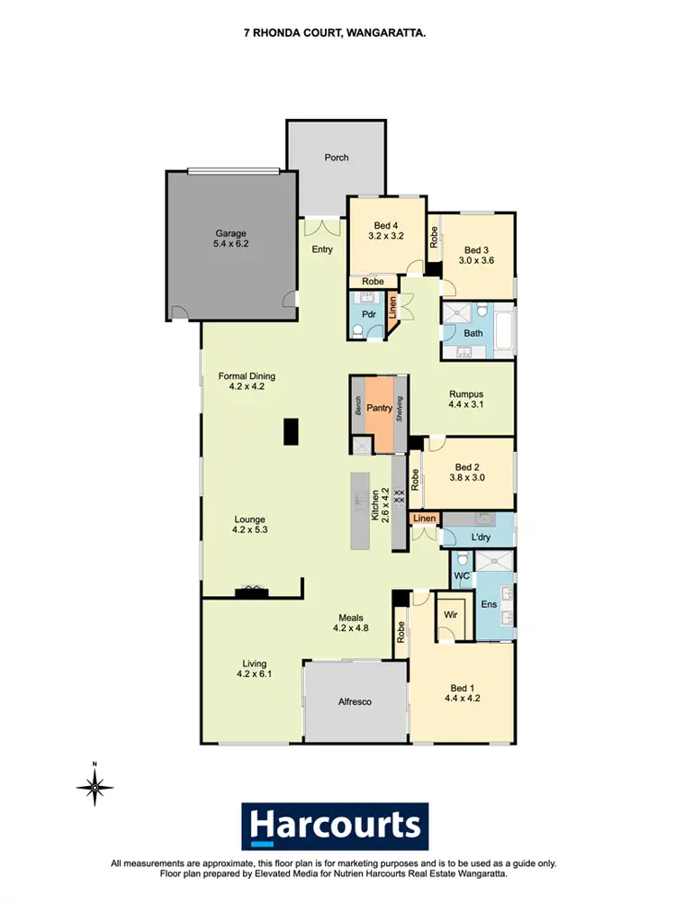 Floorplan of Homely house listing, 7 Rhonda Court, Wangaratta VIC 3677