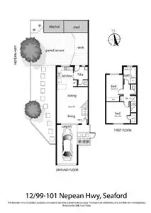 Floorplan of Homely townhouse listing, 12/99-101 Nepean Highway, Seaford VIC