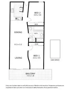 Floorplan of Homely apartment listing, 35/30 Chetwynd Street, West Melbourne VIC