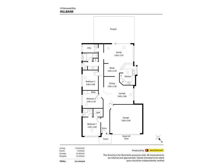 Floorplan of Homely house listing, 10 Glenwood Rise, Hillbank SA 5112
