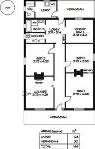 Floorplan of Homely house listing, 4 Whitney Street, Cheltenham SA 5014