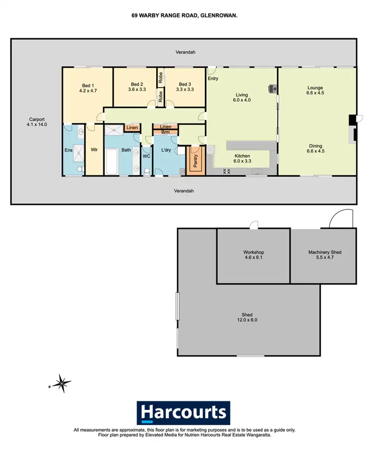 Floorplan of Homely house listing, 69 Warby Range Road, Glenrowan VIC 3675