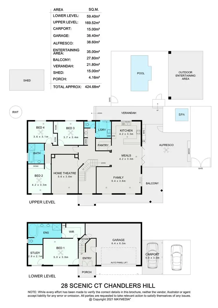 Floorplan of Homely house listing, 28 Scenic Court, Chandlers Hill SA 5159