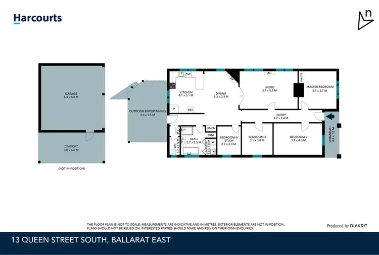 Floorplan of Homely house listing, 13 Queen Street South, Ballarat East VIC 3350