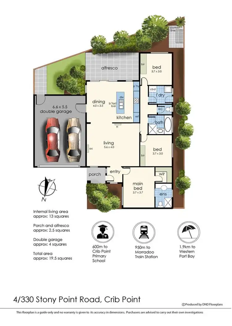 Floorplan of Homely unit listing, 4/330 Stony Point Road, Crib Point VIC 3919