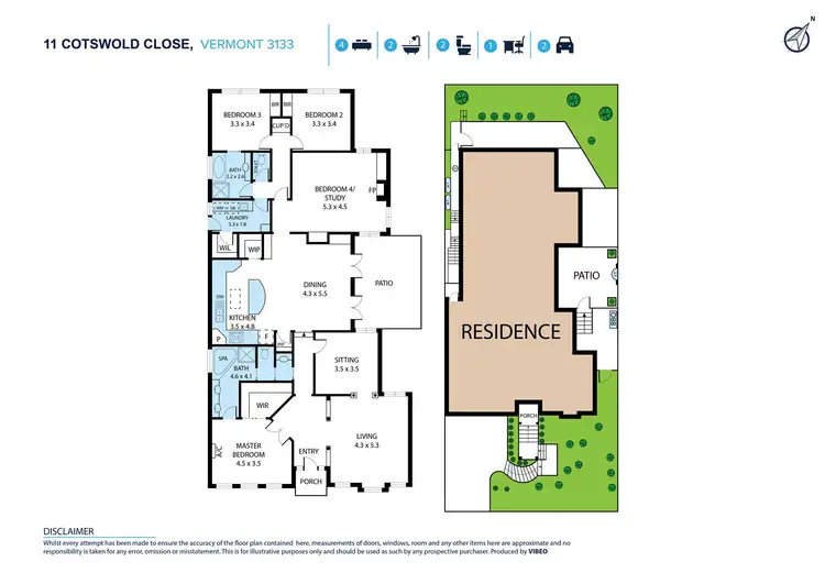 Floorplan of Homely house listing, 11 Cotswold Close, Vermont VIC 3133