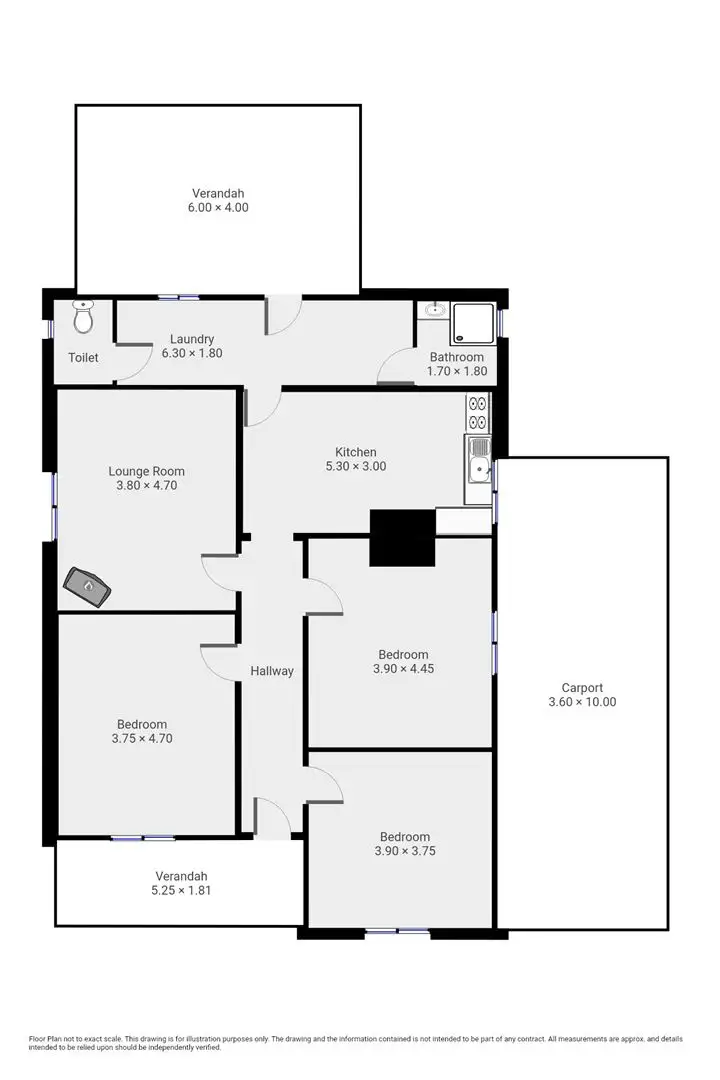 Floorplan of Homely house listing, 188 Railway Terrace, Peterborough SA 5422