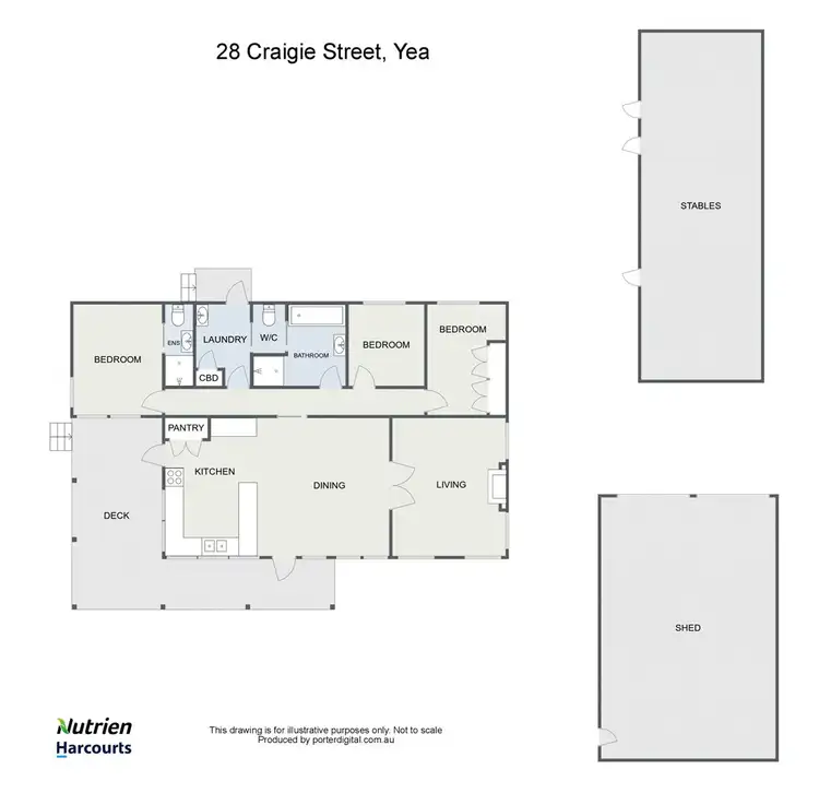 Floorplan of Homely house listing, 28 Craigie Street, Yea VIC 3717