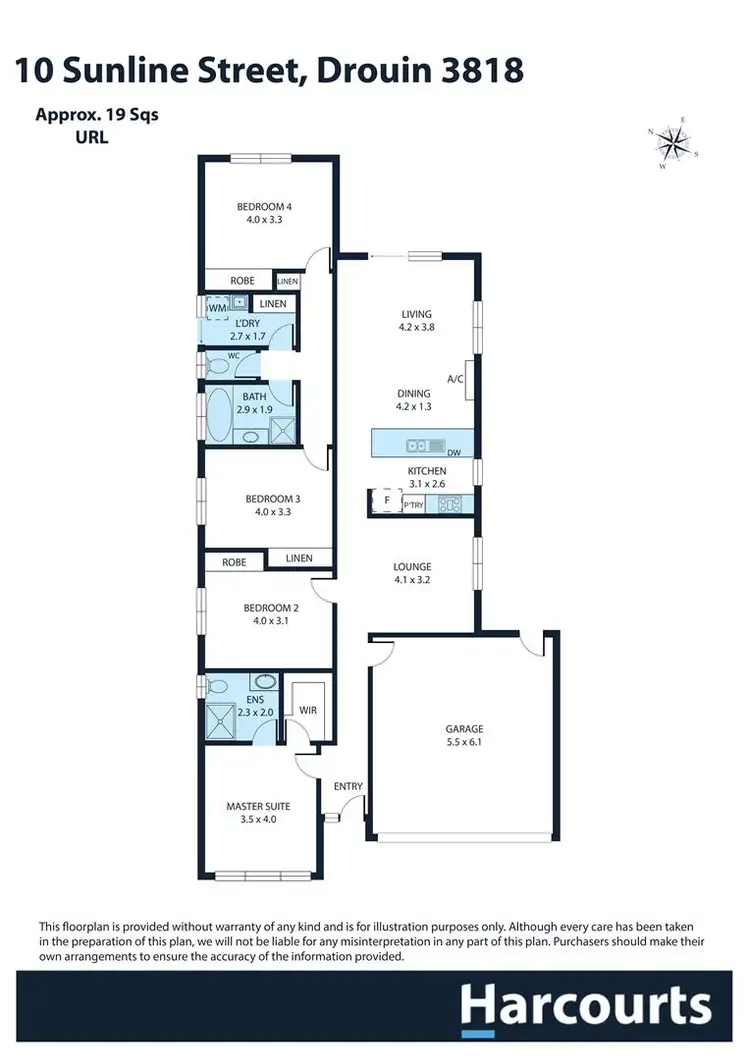Floorplan of Homely house listing, 10 Sunline Street, Drouin VIC 3818