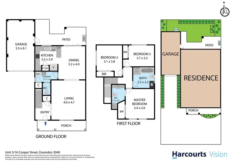 Floorplan of Homely townhouse listing, 3/16 Cooper Street, Essendon VIC 3040