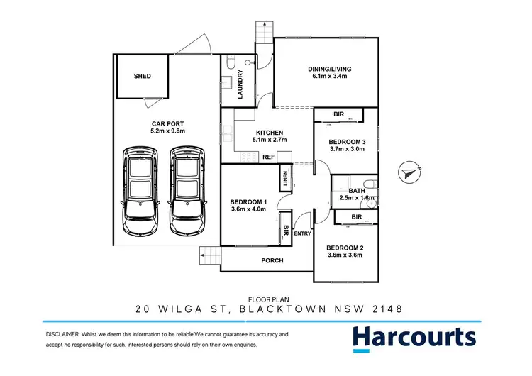 Floorplan of Homely house listing, 20 Wilga Street, Blacktown NSW 2148