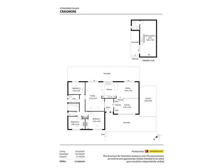 Floorplan of Homely house listing, 42 Kanimbla Crescent, Craigmore SA 5114