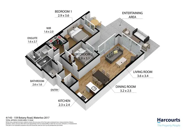 Floorplan of Homely apartment listing, 4/143-159 Botany Road, Waterloo NSW 2017