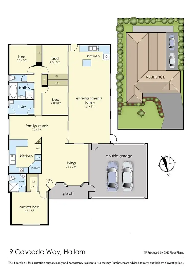 Floorplan of Homely house listing, 9 Cascade Way, Hallam VIC 3803