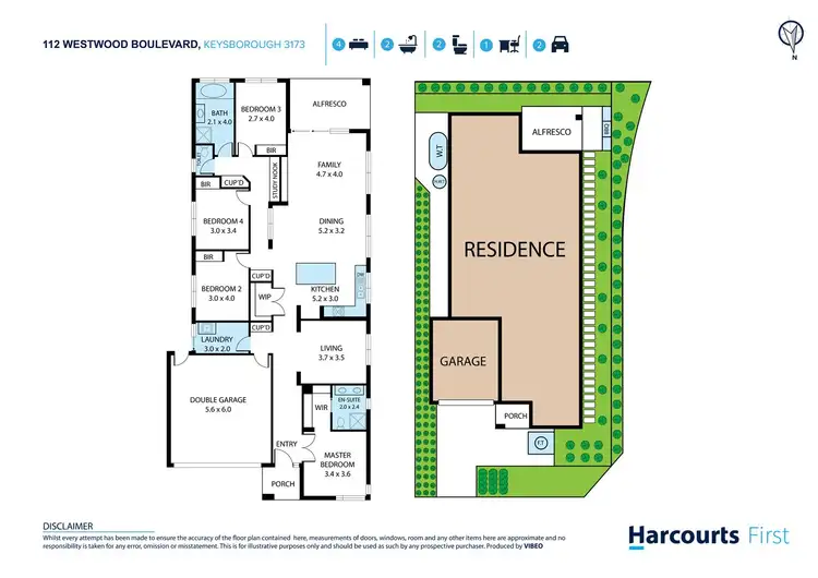 Floorplan of Homely house listing, 112 Westwood Boulevard, Keysborough VIC 3173