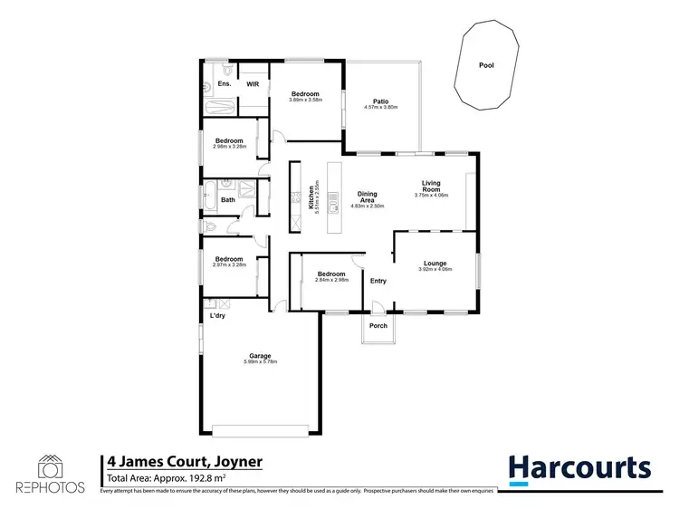 Floorplan of Homely house listing, 4 James Court, Joyner QLD 4500