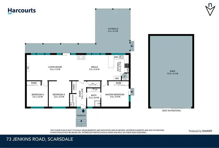 Floorplan of Homely house listing, 73 Jenkins Road, Scarsdale VIC 3351