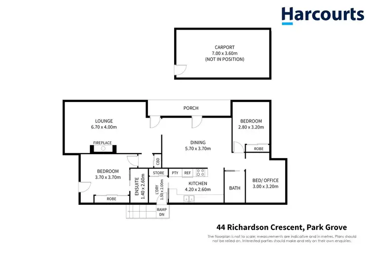 Floorplan of Homely house listing, 44 Richardson Crescent, Park Grove TAS 7320