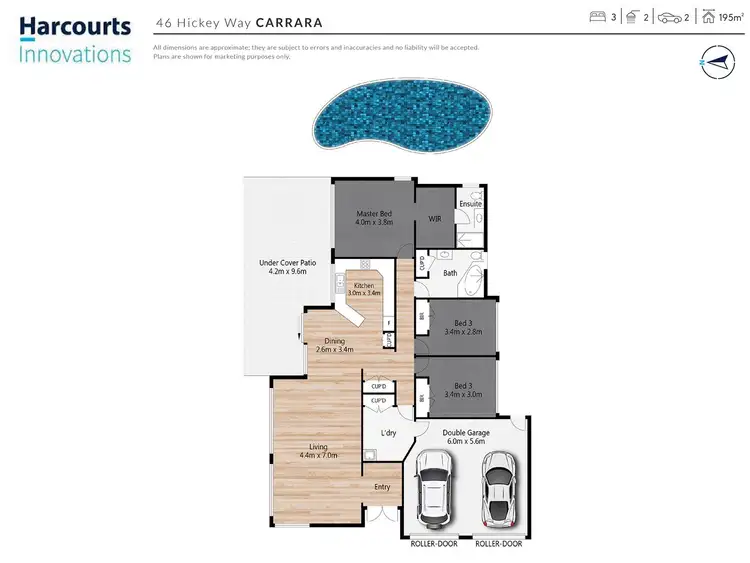 Floorplan of Homely house listing, 46 Hickey Way, Carrara QLD 4211