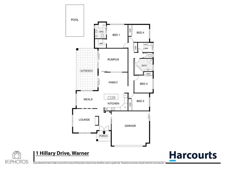 Floorplan of Homely house listing, 1 Hillary Drive, Warner QLD 4500