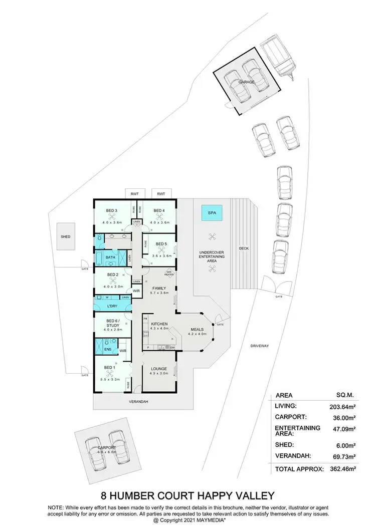 Floorplan of Homely house listing, 8 Humber Court, Happy Valley SA 5159
