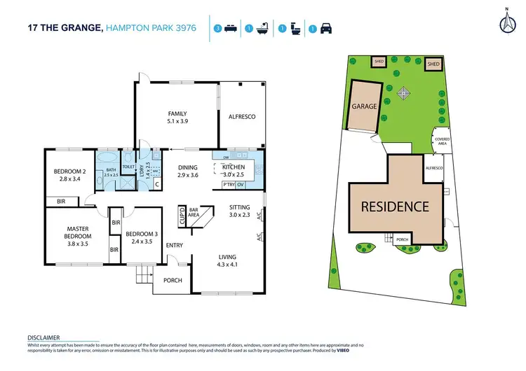 Floorplan of Homely house listing, 17 The Grange, Hampton Park VIC 3976
