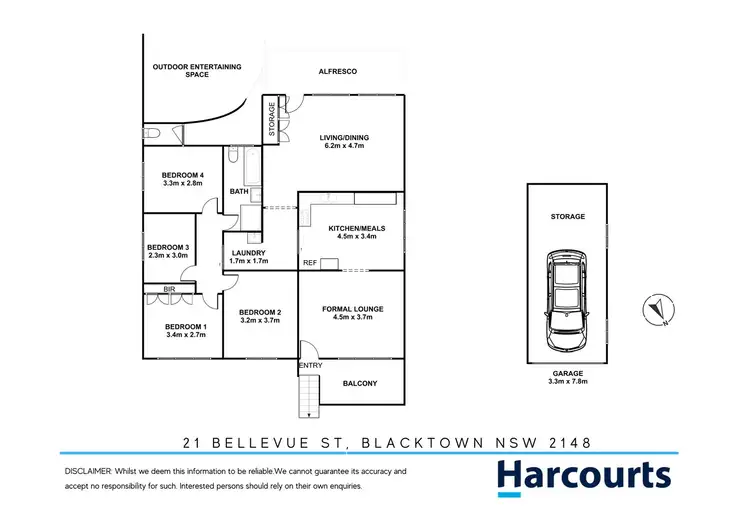 Floorplan of Homely house listing, 21 Bellevue Street, Blacktown NSW 2148