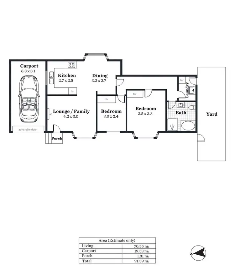 Floorplan of Homely unit listing, 1/16 Myall Avenue, Kensington Gardens SA 5068